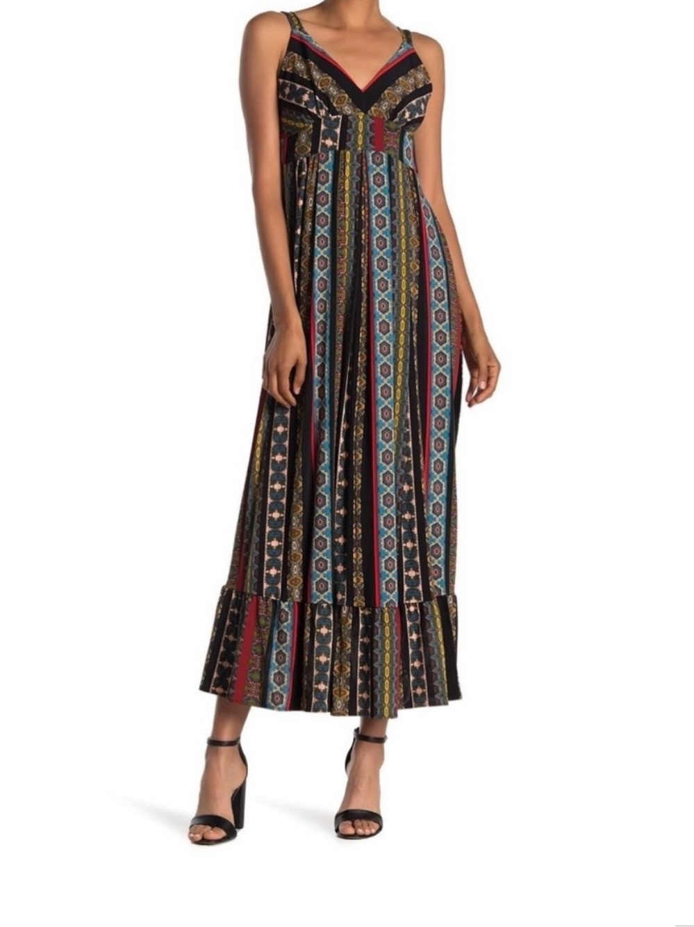 T Tahari Bohemian Tile Stripe
Maxi Dress